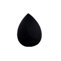 Black teardrop makeup sponge with slanted flat edge for precise makeup application - Teardrop One-cut Bulk / Black