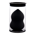 Hourglass black makeup sponge with custom storage tube for precise cosmetic blending - Gourd Shape Boxed / Black