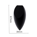 Black teardrop makeup sponge with flat edge, dimensions 67mm height and 38mm width - Rocket Sponge Bulk / Black