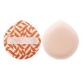 Waterdrop Rubycell marshmallow cushion puff with orange pattern and satin ribbon strap - Bulk/Loose Packaging / Orange Plaid