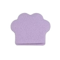 XL light purple cat paw cleansing sponge with honeycomb texture for facial makeup removal - Bulk/Loose Packaging / Purple