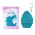 Détail de l'éponge de maquillage verte avec clip de séchage en métal sous sachet - Avec Clip De Séchage / Vert Pin