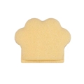 Yellow cat paw shaped makeup sponge with porous honeycomb texture for deep facial cleansing - Bulk/Loose Packaging / Yellow
