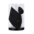 Set of two black makeup sponges including teardrop and wedge shapes in a clear storage tube - Snowflake Cylinder Rocket + Mini / Black