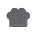 Extra large grey cat paw shaped facial cleansing sponge in dense microfiber material - Bulk/Loose Packaging / Gray