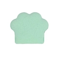 Extra large mint green cat paw makeup sponge with soft honeycomb texture for deep facial cleansing - Bulk/Loose Packaging / Green