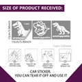 Lot de trois autocollants de voiture dinosaure unstoppable de taille 15cm par 15cm - Lot de 3 (15x15cm)