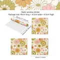 Size chart for static window sticker with floral pattern showing splicing measurements - Vintage Daisy (BD10025) / 45*100cm