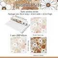 Size chart showing 200x45cm static floral window film dimensions and splicing guide - Earthy Floral (BD10027) / 45*200cm