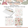 Detailed view of 45x100cm floral static window film with pink and beige flower pattern - Pink Beige Floral (BD10028) / 45*100cm
