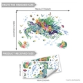Stickers muraux tortue marine et plantes tropicales pour décoration de chambre d'enfant - 30*60cm*2 pièces