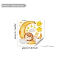 Pegatina de pared luminosa con un lindo león durmiendo en la luna para cuarto infantil - Estilo León Durmiendo en la Luna (YCL7558-NL) / 20*20cm*1pc