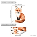 Sticker mural renard aquarelle pour chambre enfant, décor mural animalier autocollant - Renard Aquarelle (BM6126-ZY)