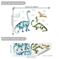 Stickers muraux dinosaures aquarelle dimensions 82x58cm pour décoration de chambre - Ensemble de dinosaures (B18006-KL)