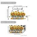 Sunflower and butterfly wall decal with motivational quotes and dimensions chart - 30*60cm (1 Sheet)