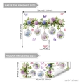 Vinilo decorativo de flores con tarros de hortensias y mariposas púrpuras - Estilo de hortensia / Especificación Estándar
