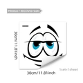 Sticker toilette décoratif avec motif expression souriante drôle en 30x30cm - MS3326-YL (30x30cm)
