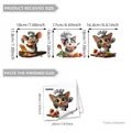 Set of 3 cartoon animal chef wall stickers featuring mouse and cats for kitchen decor - 20*20cm (3-Piece Set)