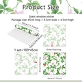 Floral electrostatic window film with vine pattern and double-sided visual design - 45*100cm