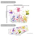 Fairy and flower wall sticker set with butterflies size chart for living room decor - 30*90cm*2pcs