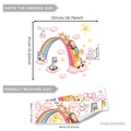 Adesivi murali con animali cartoni animati arcobaleno e sole per camera bimbi - 30*90cm*2pz