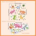 Cartoon dinosaur wall stickers set with volcano and trees for kids bedroom decor - 30*90cm*3pcs