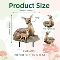 Paletti da giardino 2D cervo e cerbiatto in PVC per decorazione esterna - Stile Cervo Madre e Figlio (DC11027-ZY) / 20*24.18cm*3Pezzi