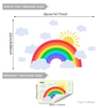 Luminous rainbow and sun wall decal for bathroom with cloud patterns and self-adhesive PVC - 20*30cm*1 Sheet