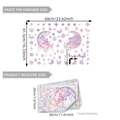 3D holographic sun and moon fairy window stickers showing finished 60x41.5cm size layout - 20x30cm (3 Pieces)