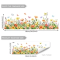 Stickers muraux autocollants aquarelle fleurs et papillons pour décoration intérieure - Style Aquarelle Fleurs Colorées et Papillons (M12013)