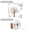 Bunte Baum- und Vogel-Wandsticker für das Kinderzimmer, 8er Set selbstklebende Folien - 30*45cm*8 Blatt