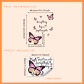 Stickers muraux citations inspirantes et papillons pour décoration intérieure positive - 30x40cm