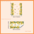Yellow tulip wall decals with butterfly and dragonfly theme including product dimensions - 30*60cm