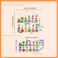 Stickers muraux train de chiffres colorés pour décoration de chambre d'enfants - 30*60cm*1 Feuille
