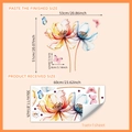 Aquarell Blumen Wandaufkleber mit bunten Schmetterlingen für das Wohnzimmer Dekor - Aquarell Blumen Schmetterling Stil