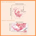 Wandtattoo Mädchen Mond Wandbild Maße: 84,6 cm Höhe und 30x60 cm Packungsgröße im Detail - Rosa Fee Mädchen Mond Stil (MS7658)