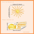 Watercolor sun wall sticker with inspirational English quotes for kids room decor - Inspirational Quote Sun Style (MS2547-KQ) / 30x90cm x 2 Sheets
