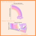 Stickers muraux arc-en-ciel et nuages roses pour chambre fille lot de 4 - Bm6083-nl (4 Feuilles 30*90cm)