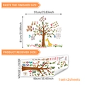 Wandsticker mit Tieren und Zahlen für Kinderzimmer und DIY Dekoration im Kindergarten - 30*90cm*2 Stk
