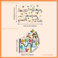 Cartoon auto wegdek muurstickers set voor kinderkamer decoratie met afmeting 91x121cm - 30x40cm (4 Vellen)