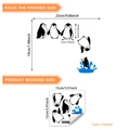Detailed size layout of penguin wall stickers showing 23x19cm application dimensions - Diving Penguin (BM9257) / 15x15cm