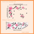 Pink floral wall sticker with vines and butterflies home decor measures 87x61cm - Cherry Blossom Pink (MS2544)