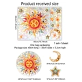Ancient Greek sun moon stars electrostatic window film set with colorful mosaic design - 30*40cm*1 Sheet