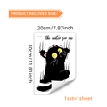 Funny black cat wall sticker for bathroom toilet decoration with custom text 20x30cm - Scratching Cat Style (MS3262) / 20x30cm - 1 Piece