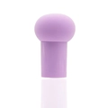 Éponge de maquillage tête de champignon violet clair avec manche pour fond de teint - Emballage en vrac / Violet