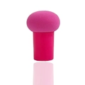 Éponge de maquillage rose en forme de champignon avec manche pour application du visage - Emballage en vrac / Rose rouge