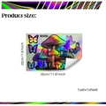 Holographic laser mushroom and butterfly wall sticker set measuring 30x20cm size - Holographic Mushroom Style (LS13523-KN) / 30x20cm