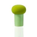 Éponge de maquillage champignon verte avec manche pour un fond de teint parfait - Emballage en vrac / Vert Bambou