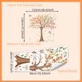 Saisonale Baum-Wandaufkleber mit rosa Blüten und Herbstlaub für Heimdekoration - Vier-Jahreszeiten-Baum 3er-Pack (MS2515)