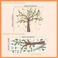 Wandsticker mit Vier-Jahreszeiten-Baum 94x86cm für Wohnzimmer und Kinderzimmer Deko - Grüner Blattbaum 2er-Pack (MS705)